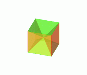 正立方體展開成12面體